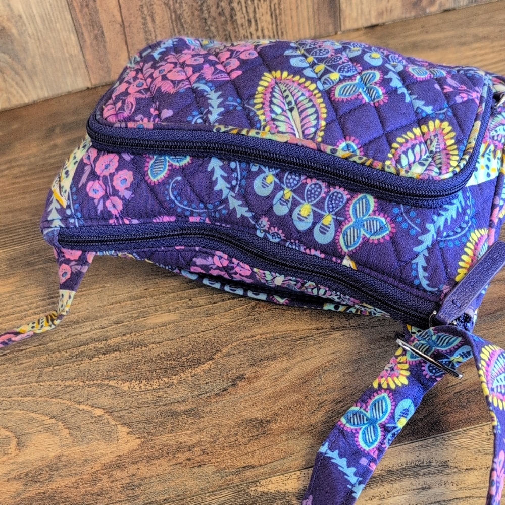 Vera Bradley Batik Leaves Adjustable Crossbody Hipster Bag M547 - Picture 6 of 9